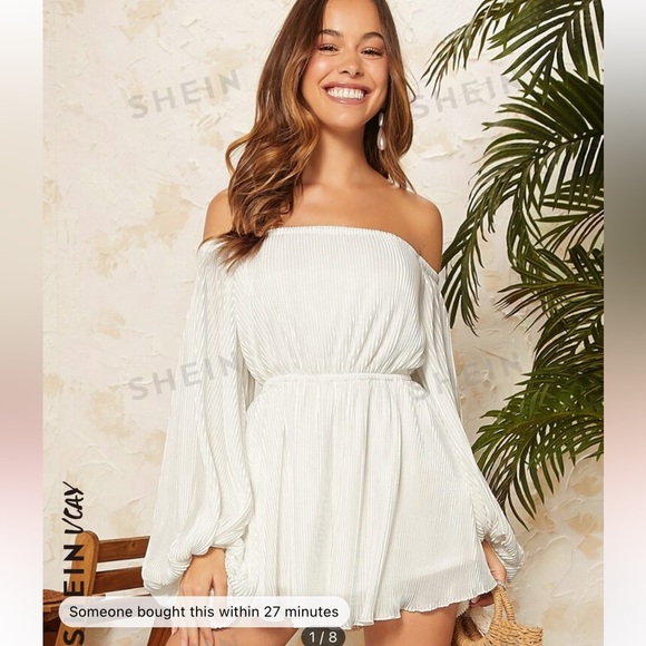 White SHEIN romper - Picture 1 of 2